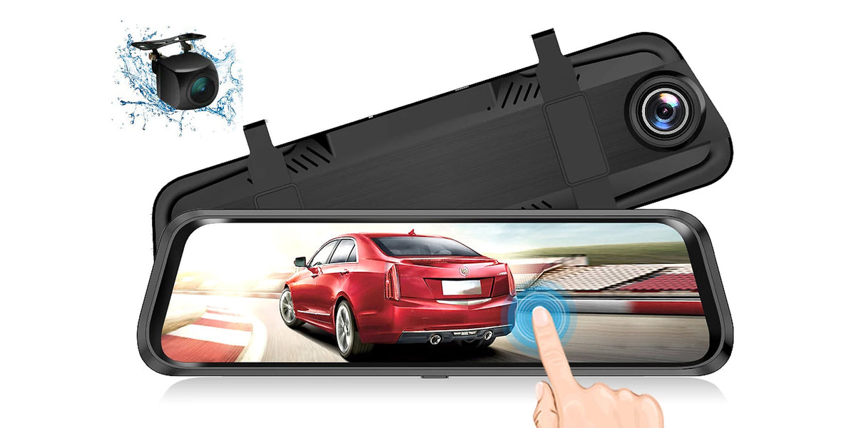 Streaming Media Rearview Mirror DVR 新品 Car DVR Camera 9.66 Inch 1080P 2.5D Glass Full Touch Screen G