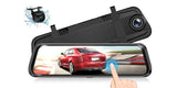 Car DVR Camera 9.66 Inch 1080P 2.5D Glass Full Touch Screen G-sensor Night Vision Stream Media Car Rearview Mirror Dash Cam
