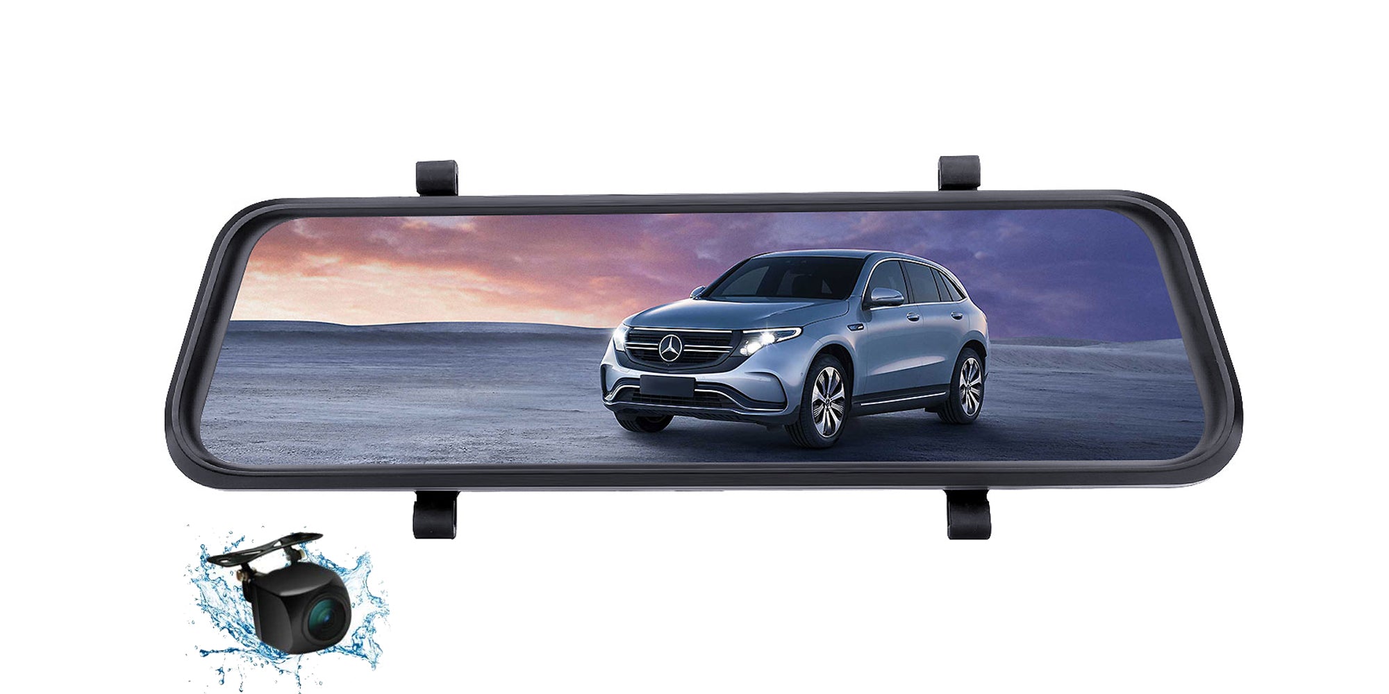 Car DVR Camera 9.66 Inch 1080P 2.5D Glass Full Touch Screen G
